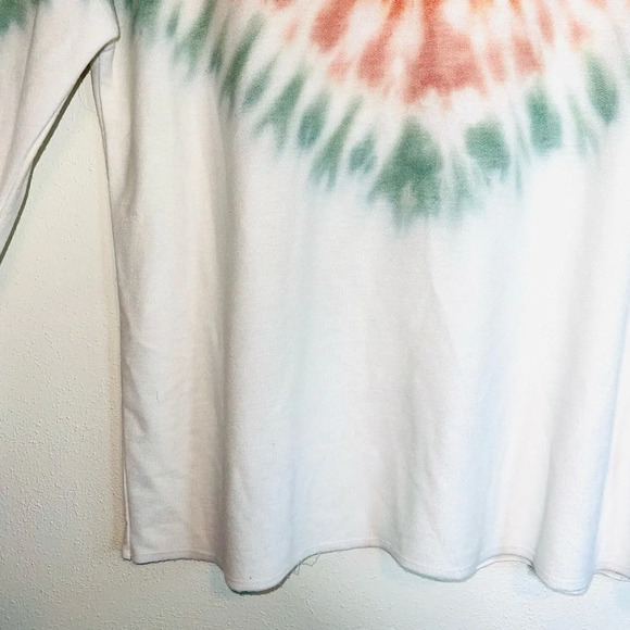 Maurices Mint Green & White Tie-dye Wide Neck Pullover Sweatshirt Xsmall Women’s - Picture 6 of 12